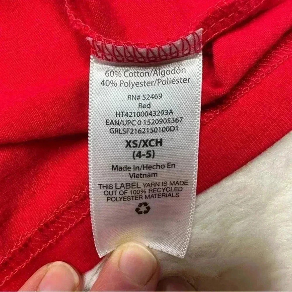 Holiday Time Christmas Santa Shirt Red & White Long Sleeved Size Extra  Small - Picture 9 of 16